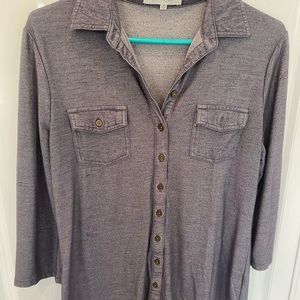 Cotton grey button down